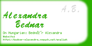 alexandra bednar business card